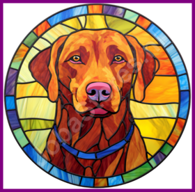 Diamond Painting Hunde im Bleiglasstil - Chesapeake Bay Retriever 04