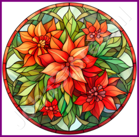 Diamond Painting Bleiglas Weihnachtsstern 02