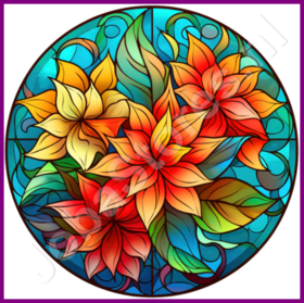 Diamond Painting Bleiglas Weihnachtsstern 03