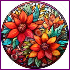 Diamond Painting Bleiglas Weihnachtsstern 05