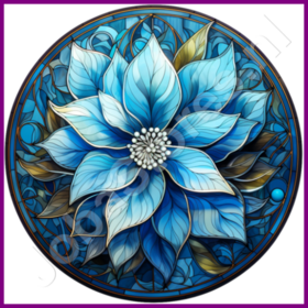 Diamond Painting Bleiglas Weihnachtsstern 06