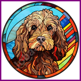 Diamond Painting Bleiglas Hund - Cockapoo 01