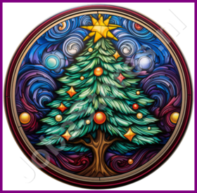 Diamond Painting Bleiglas Weihnachtsbaum 01