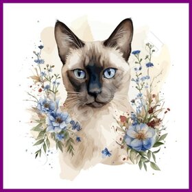 Diamond Painting Katze Siamesische 02