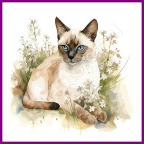 Diamond Painting Katze Siamesische 04