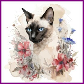 Diamond Painting Katze Siamesische 05