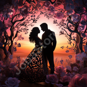 Diamond Painting Bunte Silhouetten 03