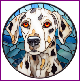 Diamond Painting Glas-in-Bleihund - Dalmatiner 01