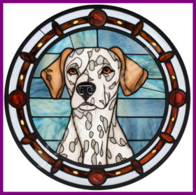 Diamond Painting Glas-in-Bleihund - Dalmatiner 03