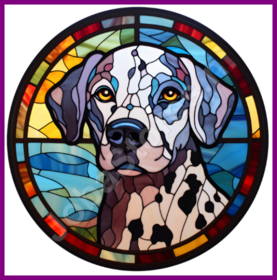 Diamond Painting Glas-in-Bleihund - Dalmatiner 04