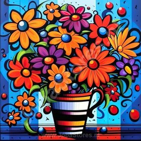 Diamond Painting Bunte Blumen 02