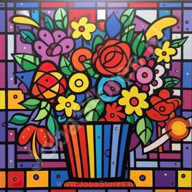 Diamond Painting Bunte Blumen 04
