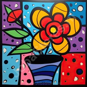 Diamond Painting Bunte Blumen 06