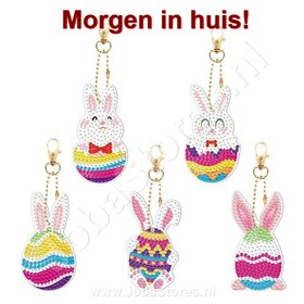 Diamond Painting Schlüsselanhänger-Set Ostern (5 Stück)