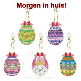 Diamond Painting Schlüsselanhänger-Set Ostern (5 Stück)