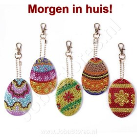 Diamond Painting Schlüsselanhänger-Set Ostern (5 Stück)
