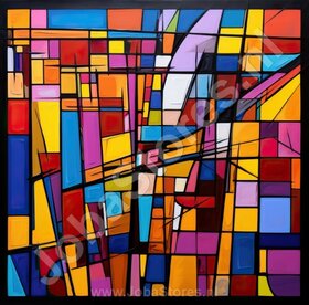 Diamond Painting Farbenfrohes Abstrakt 04