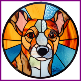 Diamond Painting Buntglas Hund - Jack Russell 01
