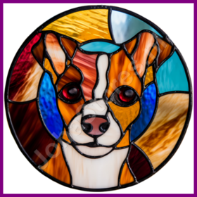 Diamond Painting Buntglas Hund - Jack Russell 02