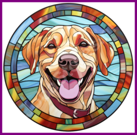 Diamond Painting Buntglas Hund - Labrador Retriever 04