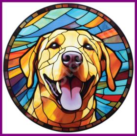 Diamond Painting Buntglas Hund - Labrador Retriever 05