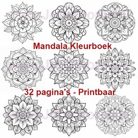 Digitales Malbuch für Erwachsene Mandala 01 (32 Malvorlagen)