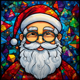 Diamond Painting Bunter Weihnachtsmann 02