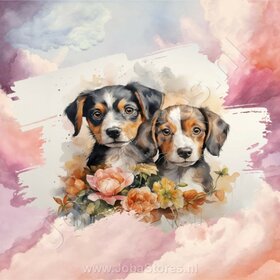 Diamond Painting Aquarell Hund - Beagle 02