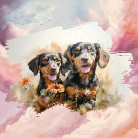 Diamond Painting Aquarell Hund - Bluthund 01