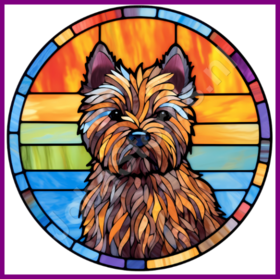 Diamond Painting Buntglas Hund - Cairnterrier 03