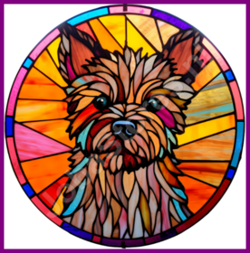 Diamond Painting Buntglas Hund - Cairnterrier 05
