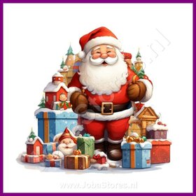 Diamond Painting Weihnachtsmann mit Geschenken 10