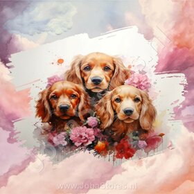 Diamond Painting Aquarell Hund - Cocker Spaniel 01