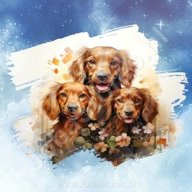 Diamond Painting Aquarell Hund - Cocker Spaniel 02