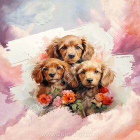 Diamond Painting Aquarell Hund - Cocker Spaniel 04