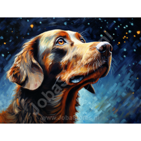 Diamond Painting Sternennacht Hund 02