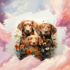 Diamond Painting Aquarell Hund - Irischer Setter 02
