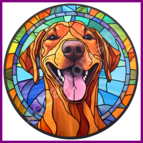 Diamond Painting Buntglas Hund - Rhodesian Ridgeback 04