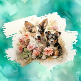 Diamond Painting Aquarell Hund - Jack Russell 01