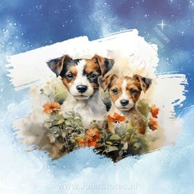 Diamond Painting Aquarell Hund - Jack Russell 03