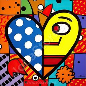 Diamond Painting Bunte Herzen 03