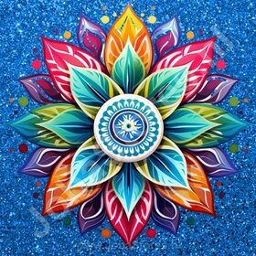Diamond Painting Mandala Blau 01