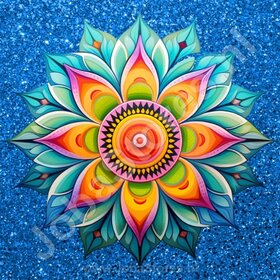 Diamond Painting Mandala Blau 04