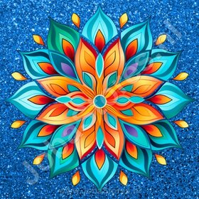 Diamond Painting Mandala Blau 05