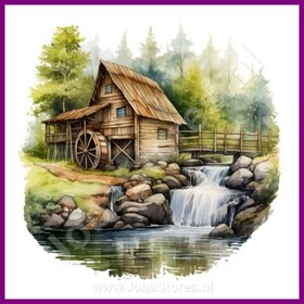 Diamond Painting Wassermühle 05