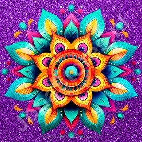 Diamond Painting Mandala Lila 03