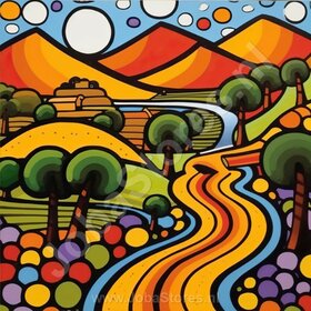 Diamond Painting Bunte Landschaften 01