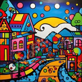 Diamond Painting Bunte Landschaften 02