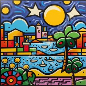 Diamond Painting Bunte Landschaften 03