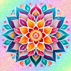 Diamond Painting Mandala Regenbogen 03